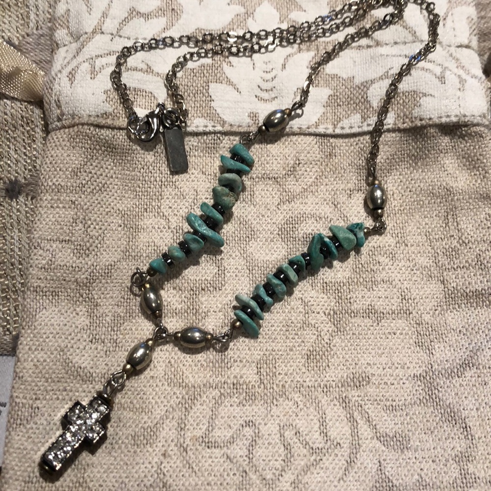 SOFT SURROUNDINGS Turquoise & Crystal Necklace